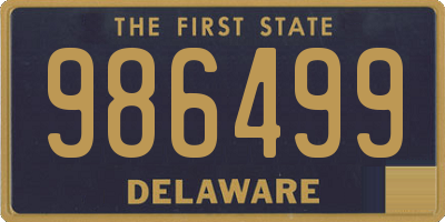 DE license plate 986499