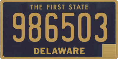 DE license plate 986503