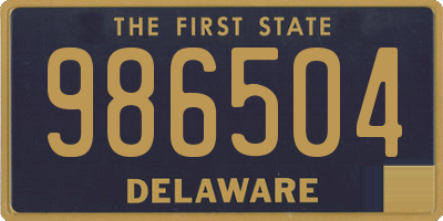 DE license plate 986504