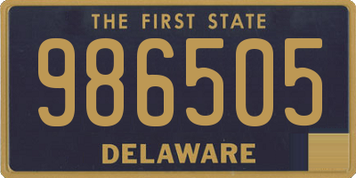 DE license plate 986505