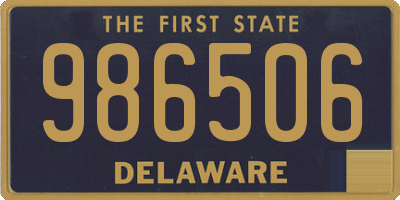 DE license plate 986506