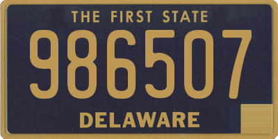 DE license plate 986507