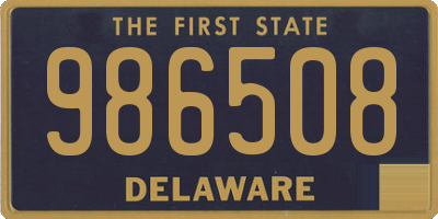 DE license plate 986508