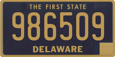 DE license plate 986509