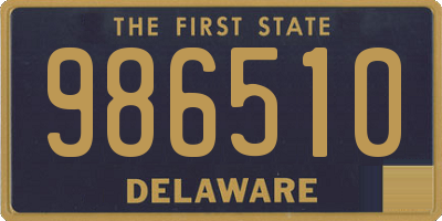 DE license plate 986510