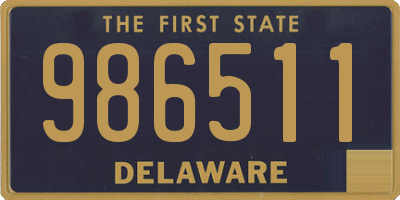 DE license plate 986511