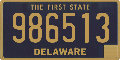 DE license plate 986513