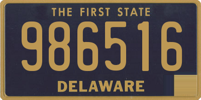 DE license plate 986516