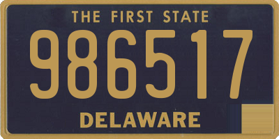 DE license plate 986517