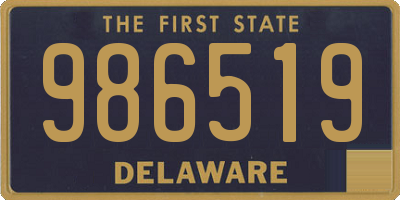 DE license plate 986519