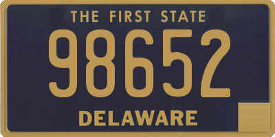 DE license plate 98652