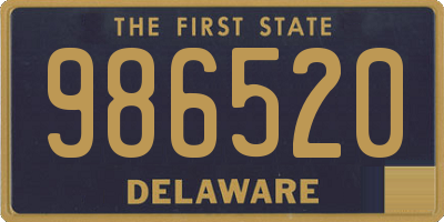 DE license plate 986520