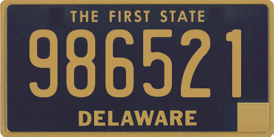 DE license plate 986521