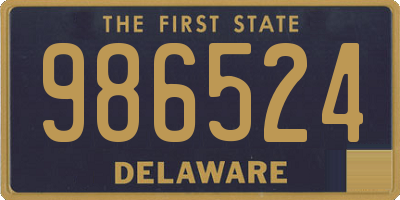 DE license plate 986524