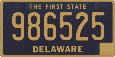 DE license plate 986525