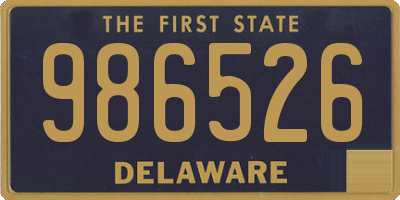 DE license plate 986526