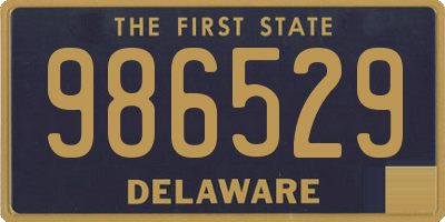 DE license plate 986529