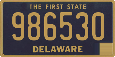 DE license plate 986530