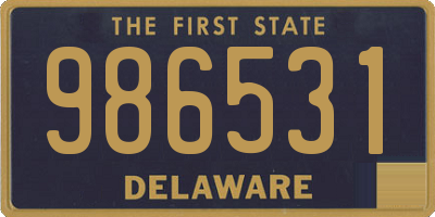 DE license plate 986531