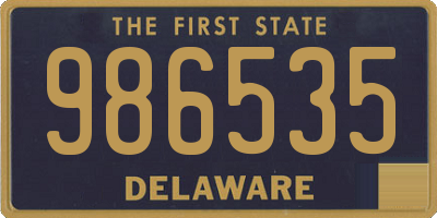 DE license plate 986535