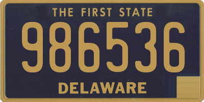 DE license plate 986536