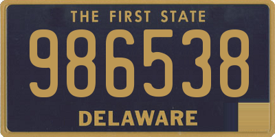 DE license plate 986538