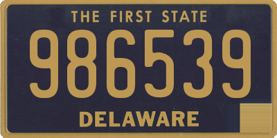 DE license plate 986539