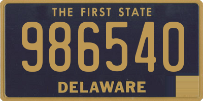 DE license plate 986540