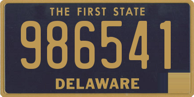 DE license plate 986541