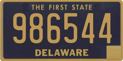 DE license plate 986544