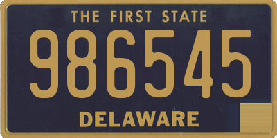 DE license plate 986545