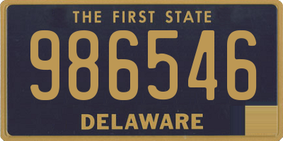 DE license plate 986546