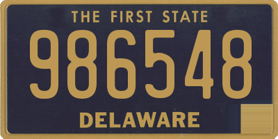 DE license plate 986548