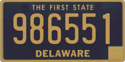 DE license plate 986551