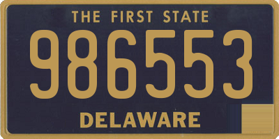 DE license plate 986553