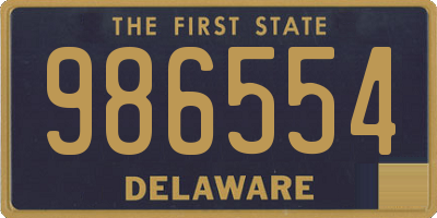 DE license plate 986554