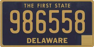 DE license plate 986558