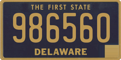 DE license plate 986560