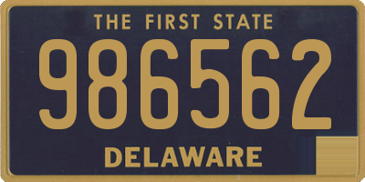 DE license plate 986562