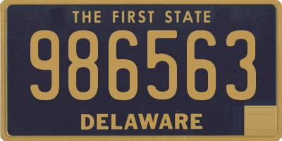 DE license plate 986563