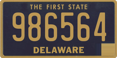 DE license plate 986564