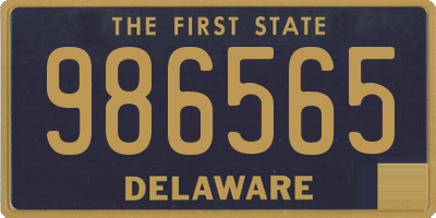 DE license plate 986565