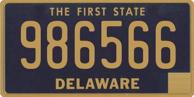 DE license plate 986566