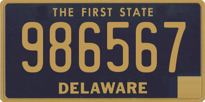 DE license plate 986567