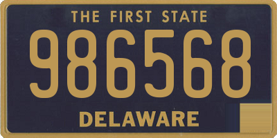DE license plate 986568