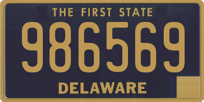 DE license plate 986569