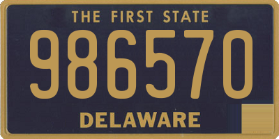 DE license plate 986570