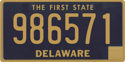 DE license plate 986571