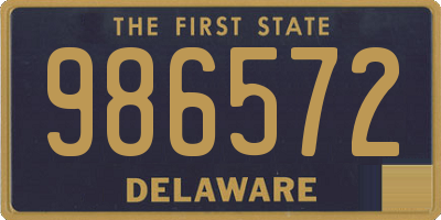 DE license plate 986572