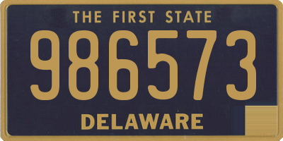 DE license plate 986573